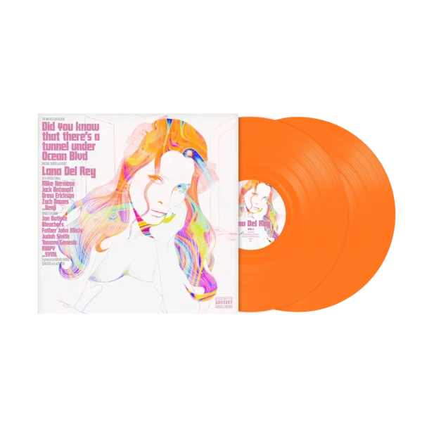 Lana Del Rey – Did You Know That There's A Tunnel Under Ocean Blvd double orange vinyl gatefold sleeve